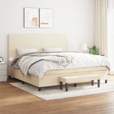 Petromila vidaXL Boxspring posteľ s matracom krémová 200x200 cm látka