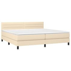 Petromila vidaXL Boxspring posteľ s matracom krémová 200x200 cm látka