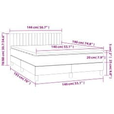 Petromila vidaXL Boxspring posteľ s matracom tmavosivá 140x190 cm látka