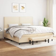 Petromila vidaXL Boxspring posteľ s matracom krémová 200x200 cm látka