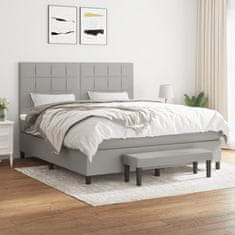 Petromila vidaXL Boxspring posteľ s matracom bledosivá 180x200 cm látka