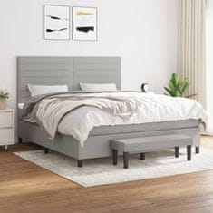 Petromila vidaXL Boxspring posteľ s matracom svetlosivá 100x200 cm látka