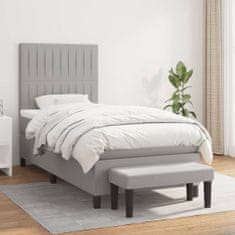 Petromila vidaXL Boxspring posteľ s matracom bledosivý 100x200 cm látka