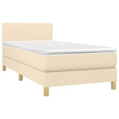 shumee Boxspring posteľ s matracom krémová 100x200 cm látka