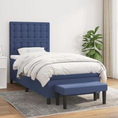 Petromila vidaXL Boxspring posteľ s matracom modrá 100x200 cm látka