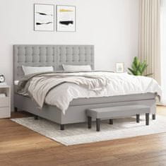 Petromila vidaXL Boxspring posteľ s matracom bledosivá 180x200 cm látka