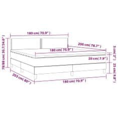 Vidaxl Posteľný rám boxspring s matracom čierny 180x200 cm zamat