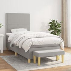 Petromila vidaXL Boxspring posteľ s matracom bledosivý 100x200 cm látka