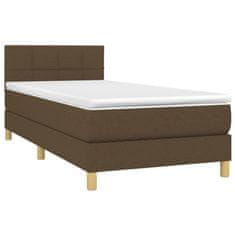 Petromila vidaXL Boxspring posteľ s matracom tmavohnedá 90x190 cm látka