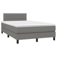 Petromila vidaXL Boxspring posteľ s matracom, tmavosivá 120x190 cm, látka