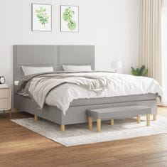 Petromila vidaXL Boxspring posteľ s matracom bledosivá 180x200 cm látka