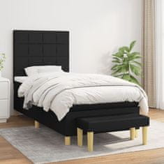 Petromila vidaXL Boxspring posteľ s matracom čierna 100x200 cm látka