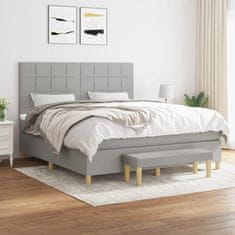 Petromila vidaXL Boxspring posteľ s matracom svetlosivá 100x200 cm látka