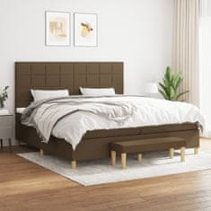 Petromila vidaXL Boxspring posteľ s matracom tmavohnedá 200x200 cm látka