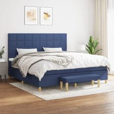 Petromila vidaXL Boxspring posteľ s matracom modrá 200x200 cm látka