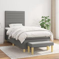 Petromila vidaXL Boxspring posteľ s matracom tmavosivá 90x190 cm látka