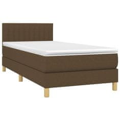 shumee Boxspring posteľ s matracom tmavohnedá 100x200 cm látka