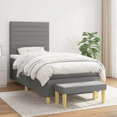 Petromila vidaXL Boxspring posteľ s matracom tmavosivá 100x200 cm látka