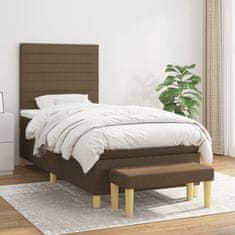 Petromila vidaXL Boxspring posteľ s matracom tmavohnedá 100x200 cm látka