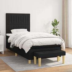 Petromila vidaXL Boxspring posteľ s matracom čierna 100x200 cm látka