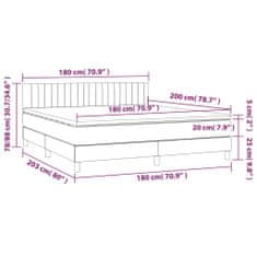 shumee Boxspring posteľ s matracom tmavosivá 180x200 cm látka