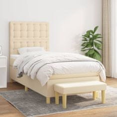 Petromila vidaXL Boxspring posteľ s matracom krémová 100x200 cm látka