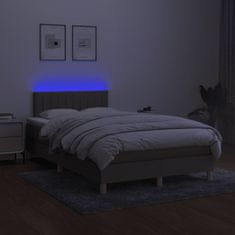 Petromila vidaXL Boxspring posteľ s matracom a LED sivohnedá 120x190 cm látka