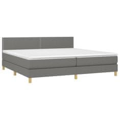 Petromila vidaXL Boxspring posteľ s matracom tmavosivá 200x200 cm látka