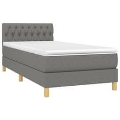 shumee Boxspring posteľ s matracom tmavosivá 90x190 cm látka