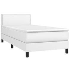 shumee Boxspring posteľ s matracom biela 80x200 cm umelá koža