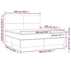 Petromila vidaXL Boxspring posteľ s matracom a LED čierna 180x200 cm umelá koža