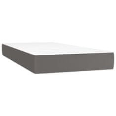 shumee Boxspring posteľ s matracom sivá 100x200 cm umelá koža