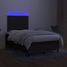 Petromila vidaXL Boxspring posteľ s matracom a LED, čierna 120x190 cm, látka