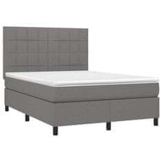 Petromila vidaXL Boxspring posteľ s matracom tmavosivá 140x190 cm látka