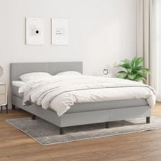 Petromila vidaXL Boxspring posteľ s matracom bledosivý 140x190 cm látka