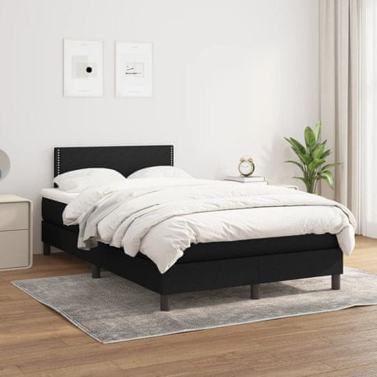 Petromila vidaXL Boxspring posteľ s matracom čierny 120x200 cm látka