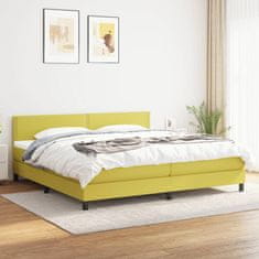 Petromila vidaXL Boxspring posteľ s matracom zelená 200x200 cm látka