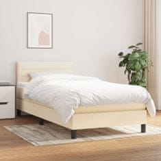 shumee Boxspring posteľ s matracom krémová 100x200 cm látka