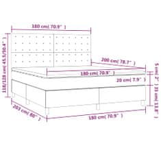 Petromila vidaXL Boxspring posteľ s matracom a LED biela 180x200 cm umelá koža