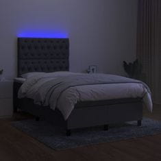 Petromila vidaXL Boxspring posteľ s matracom a LED, tmavosivá 120x190 cm, látka