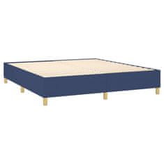 Vidaxl Posteľný rám boxspring s matracom modrý 180x200 cm látka