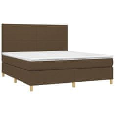 Petromila vidaXL Boxspring posteľ s matracom tmavohnedá 160x200 cm látka