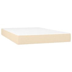 Petromila vidaXL Boxspring posteľ s matracom krémový 120x200 cm látka