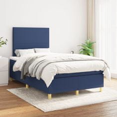 Petromila vidaXL Boxspring posteľ s matracom modrá 120x200 cm látka