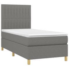 Petromila vidaXL Boxspring posteľ s matracom tmavosivá 100x200 cm látka