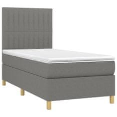 Petromila vidaXL Boxspring posteľ s matracom tmavosivá 90x190 cm látka