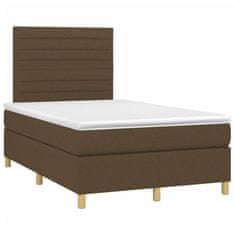 shumee Boxspring posteľ s matracom tmavohnedá 120x200 cm látka