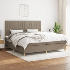 shumee Boxspring posteľ s matracom sivohnedý 200x200 cm látka