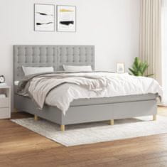 Petromila vidaXL Boxspring posteľ s matracom svetlosivá 100x200 cm látka