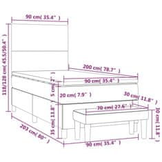 Petromila vidaXL Boxspring posteľ s matracom kapučínová 90x200 cm umelá koža